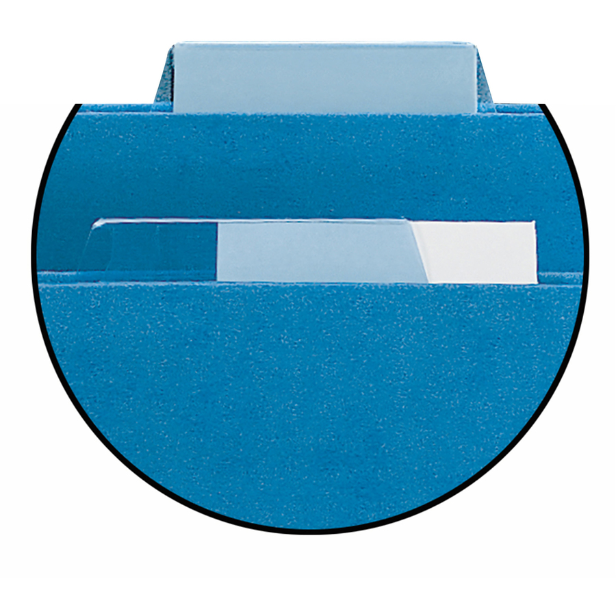 Smead Replacement Label Inserts - Blank Tab(s)3.25" Tab Width - White Poly Tab(s) - 100 / Pack