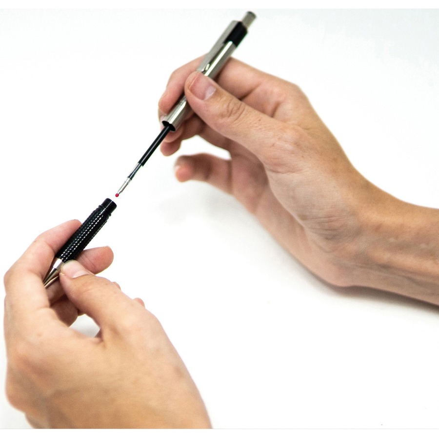 Zebra Pen BCA F-301 Stainless Steel Ballpoint Pens - Fine Pen Point - 0.7 mm Pen Point Size - Refillable - Retractable - Blue - Stainless Steel Stainless Steel Barrel - SOLD EACH - Ballpoint Retractable Pens - ZEB27120