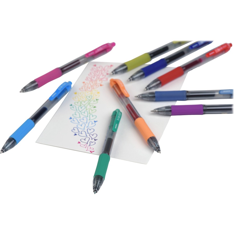 Zebra Pen Sarasa Gel Retractable Pens - Medium Pen Point - 0.7 mm Pen Point Size - Refillable - Retractable - Black Pigment-based Ink - Translucent Barrel - Gel Ink Pens - ZEB46810