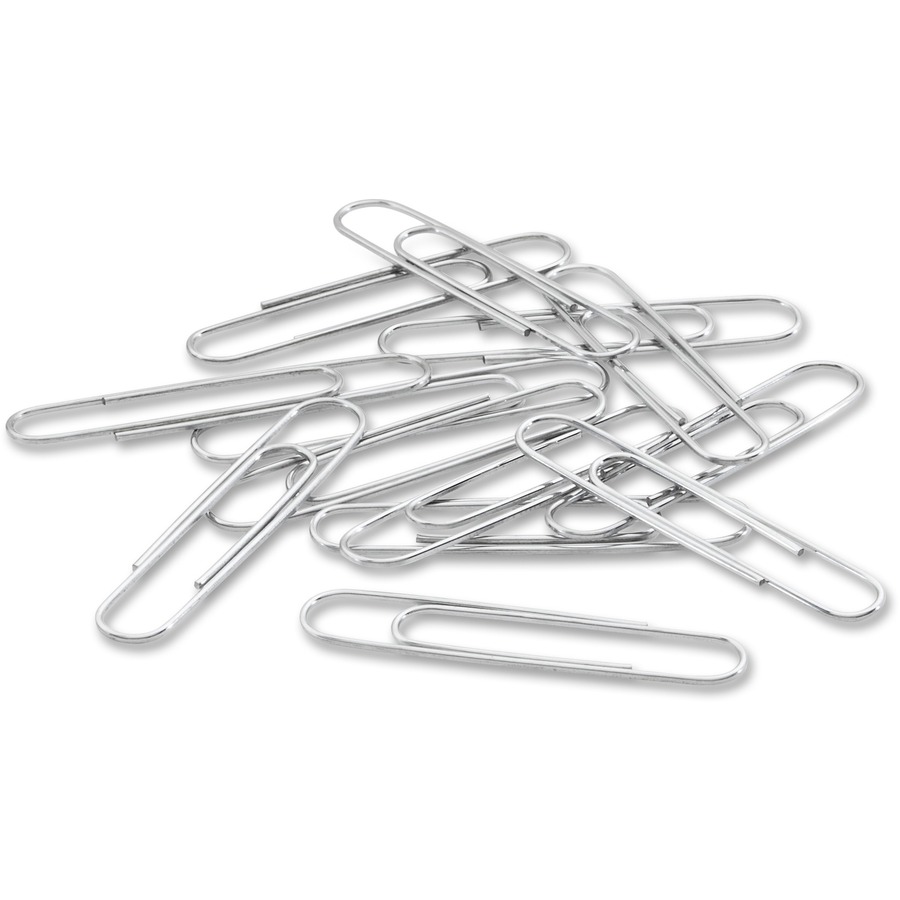 ACCO Economy Jumbo Smooth Paper Clips - Jumbo - No. 1 - 20 Sheet Capacity - Galvanized, Corrosion Resistant - 10 Pack - 100 Paper Clips per Box - Silver - Metal, Zinc Plated
