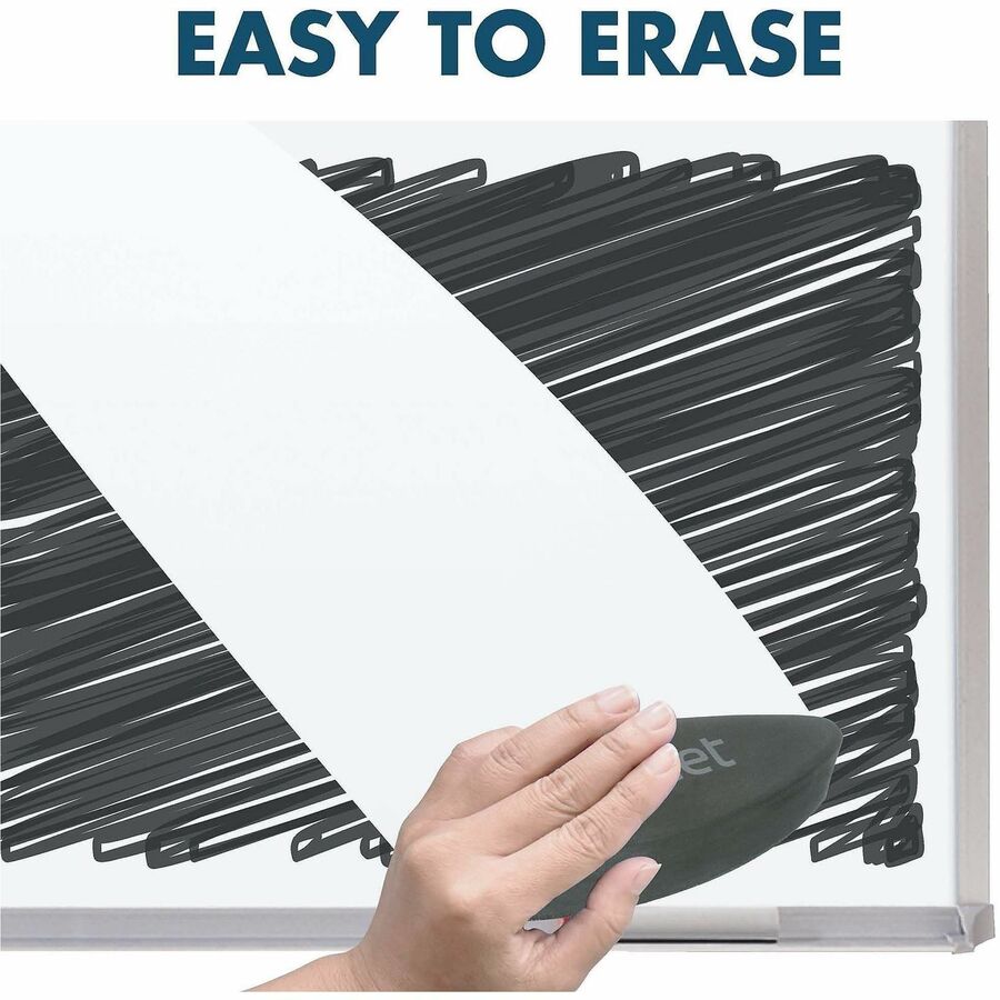 Quartet Whiteboard - 48" (4 ft) Width x 72" (6 ft) Height - White Melamine Surface - Silver Aluminum Frame - Horizontal - 1 Each