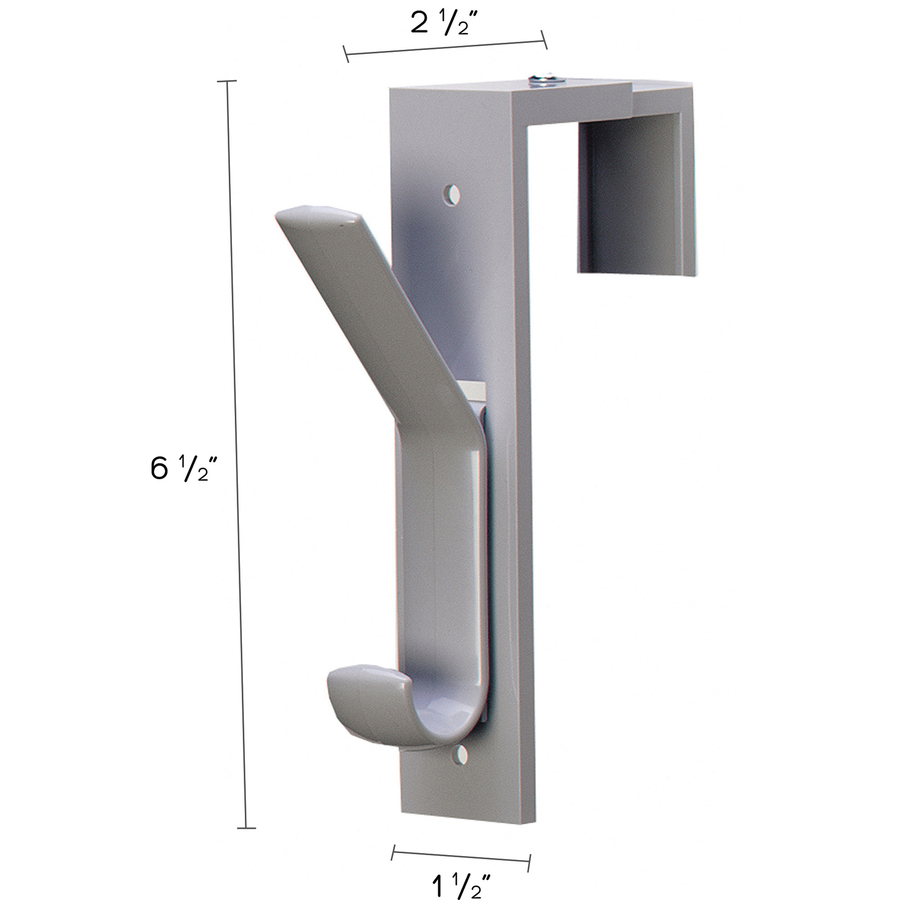 Deflecto Plastic Partition Hooks - 2 Hooks - for Garment - 2 / Pack