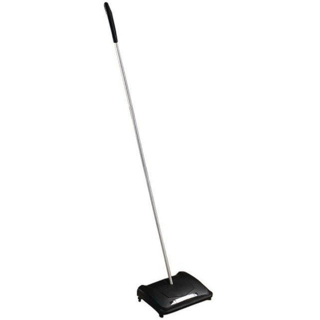 Continental Huskee Powerrotor Floor/Carpet Sweeper - 9.50" (241.30 mm) Bristle - 1 Each - Black - Brooms & Sweepers - CMC5325