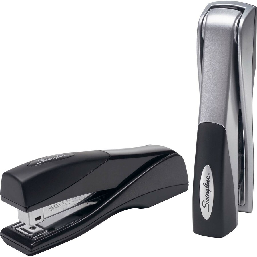 Swingline Optima Grip Stapler - 25 of 20lb Paper Sheets Capacity - 210 Staple Capacity - Full Strip - 1/4" Staple Size - Silver = SWI87811