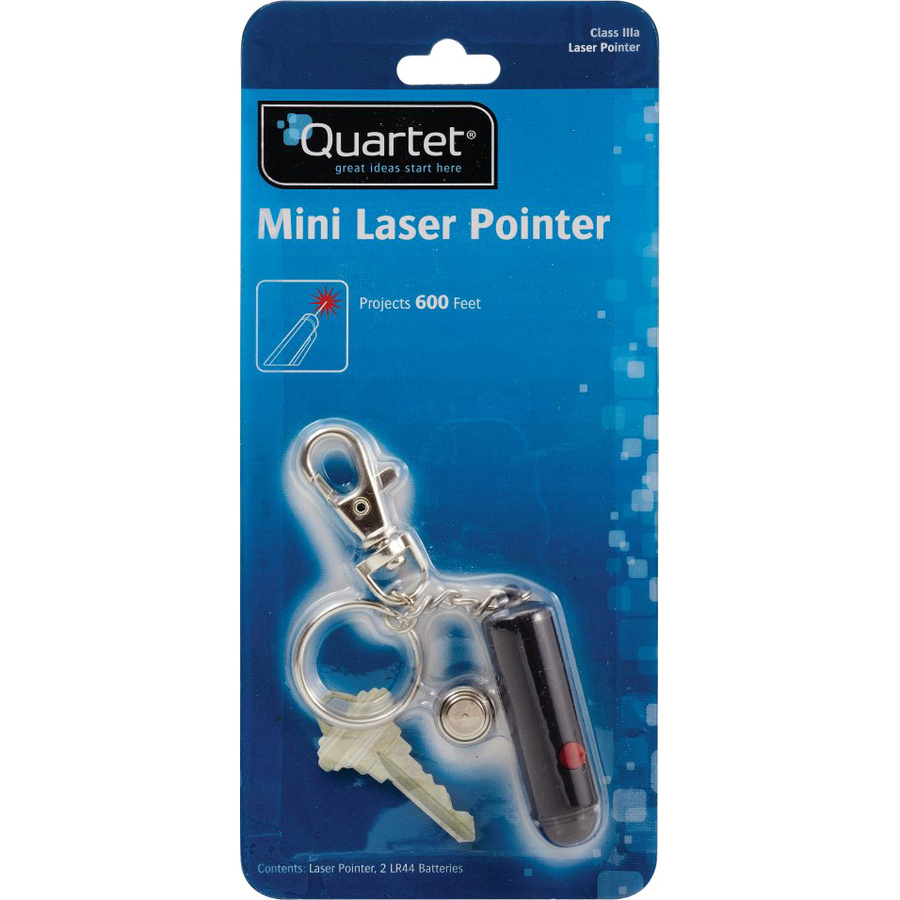 Quartet® Mini Keychain Laser Pointer, Class 3a, Compact, Large Venue