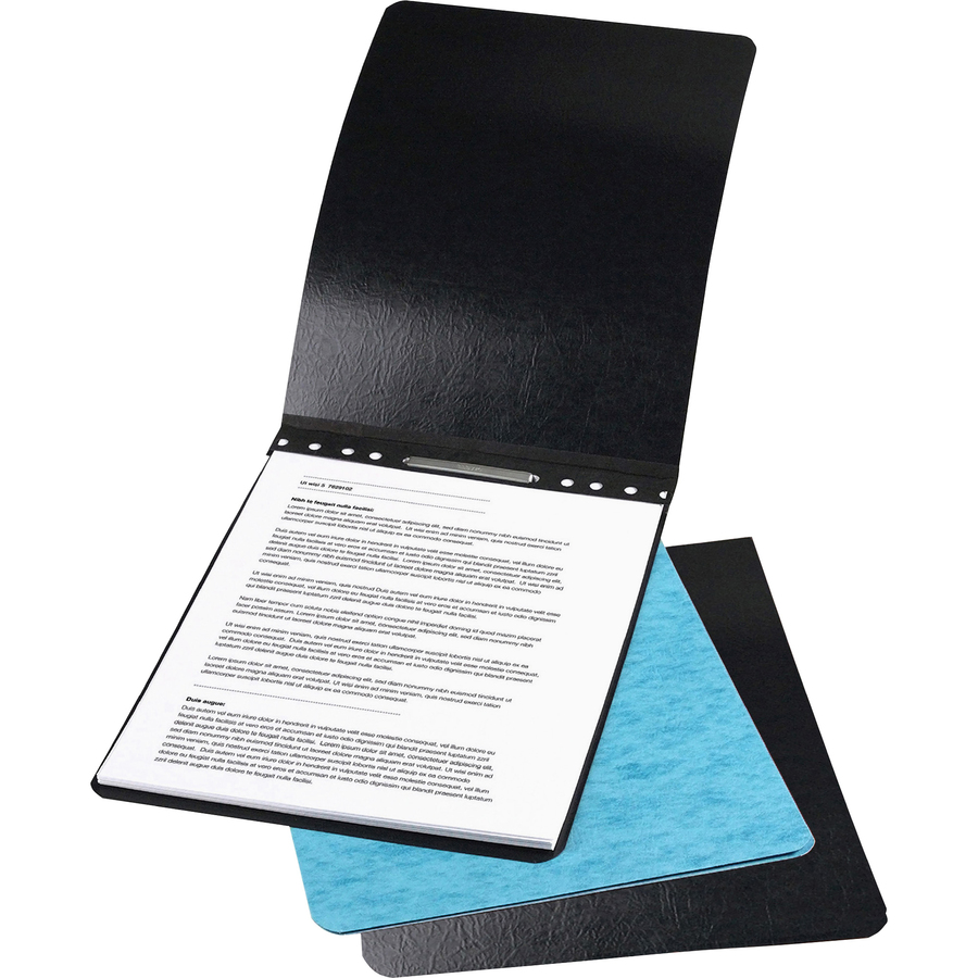 Acco Presstex Letter Recycled Report Cover - 2" Folder Capacity - 8 1/2" x 11" - Folder - Tyvek, Leather - Black - 30% Recycled - 1 Each - Report Covers - ACC17021