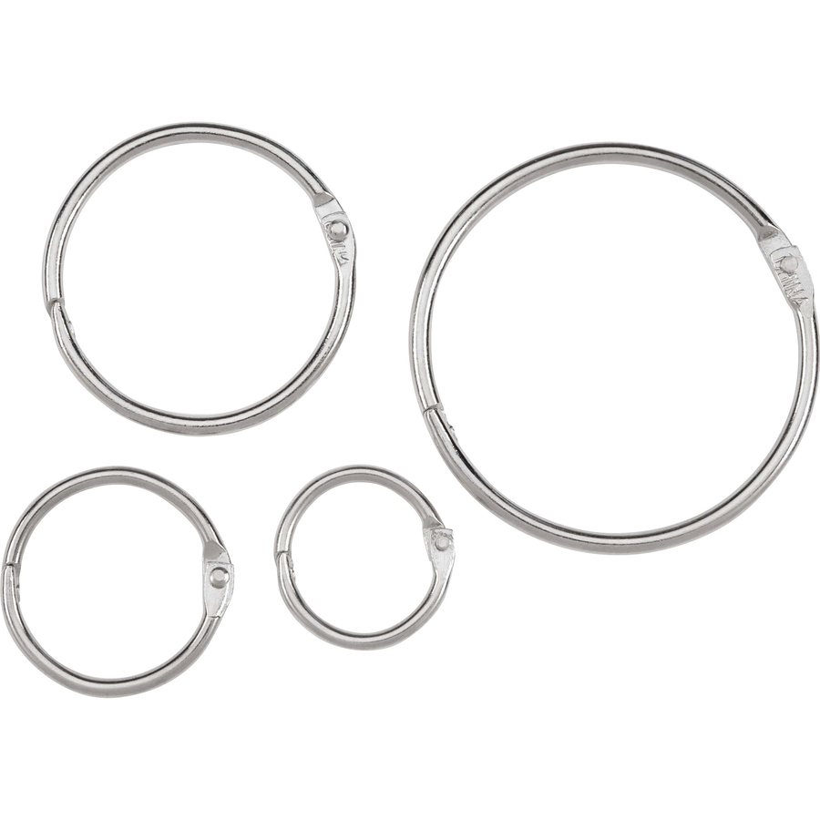 ACCO Loose-Leaf Rings - 125 x Sheet Capacity - Silver - Nickel - 100 / Box