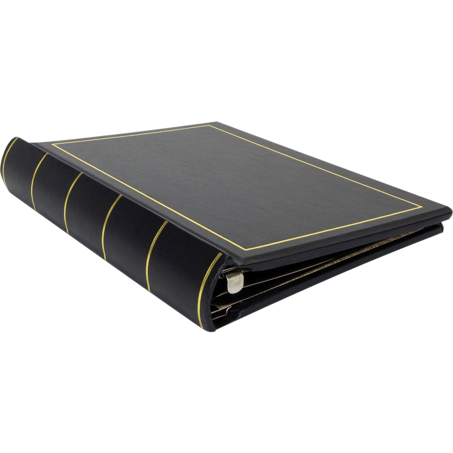 Wilson Jones Minute Book - 125 Sheet(s) - 28 lb - Sewn Bound - Letter - 8.50" x 11" Sheet Size - Black Cover - 1 Each