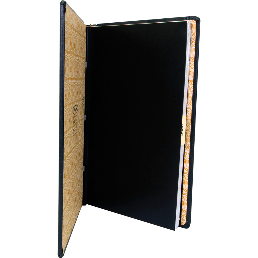Wilson Jones Minute Book - 125 Sheet(s) - 28 lb - Sewn Bound - Legal - 8.50" x 14" Sheet Size - Black Cover - 1 Each