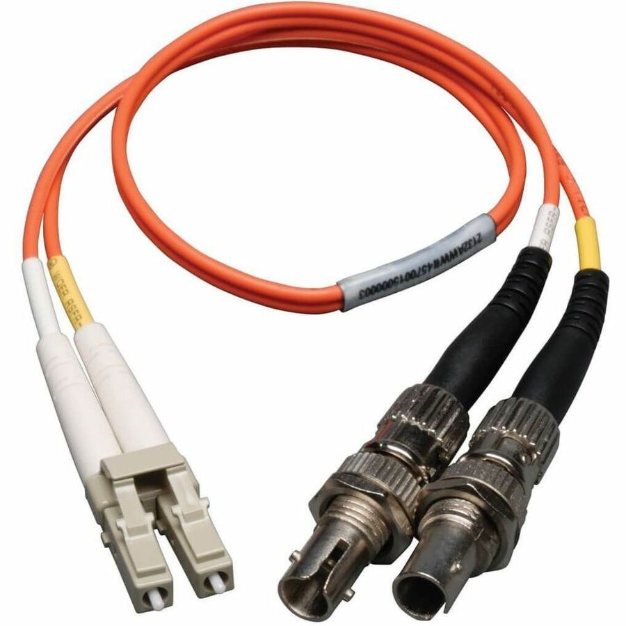 Tripp Lite by Eaton 0.3M Duplex Multimode Fiber Optic 50/125 Adapter LC/ST M/F 1ft 1' 0.3 Meter