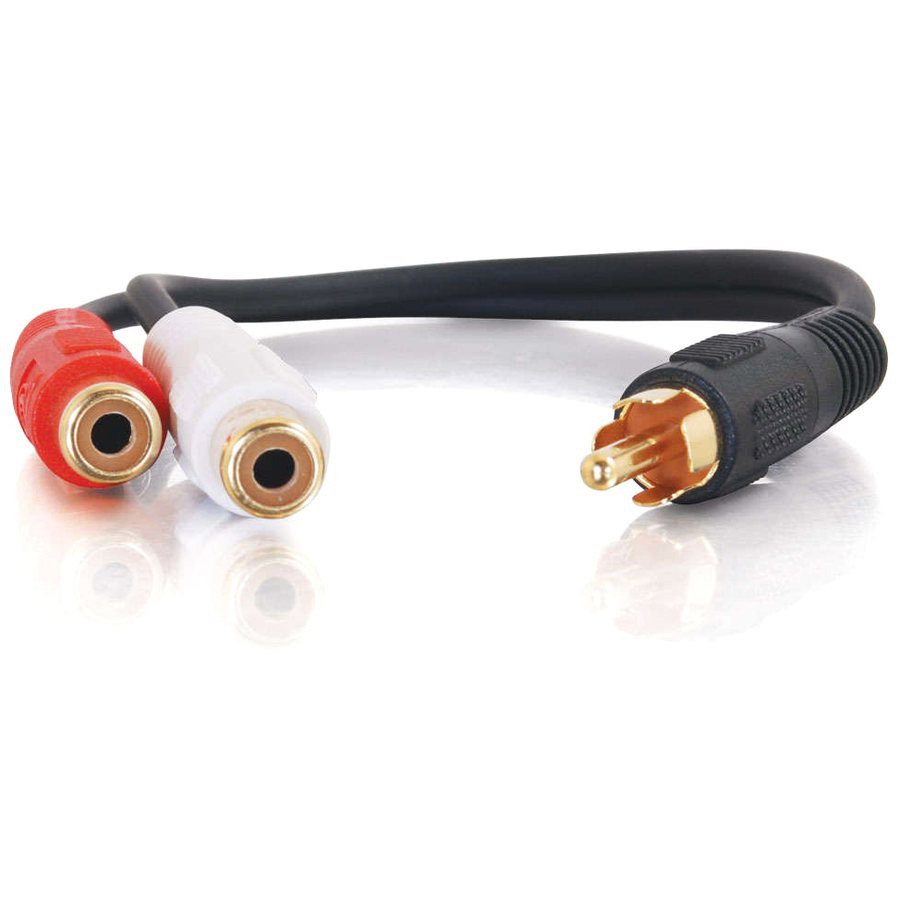 LEGRAND AV -  C2G 6IN VALUE SERIES RCA TO 2-RCA M/F STEREO Y-CABLE — alternate view 1