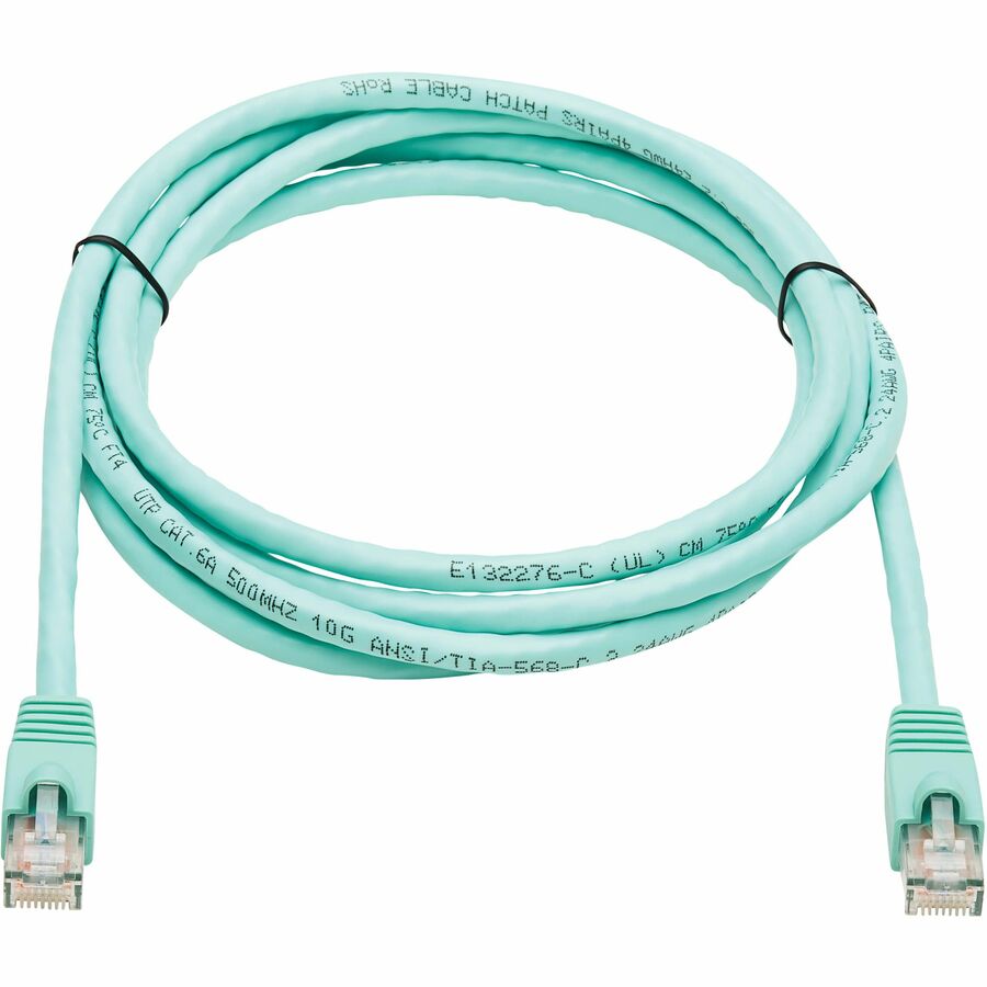 Tripp Lite by Eaton Cat6a 10G Snagless UTP Ethernet Cable (RJ45 M/M) Aqua 7 ft. (2.13 m)