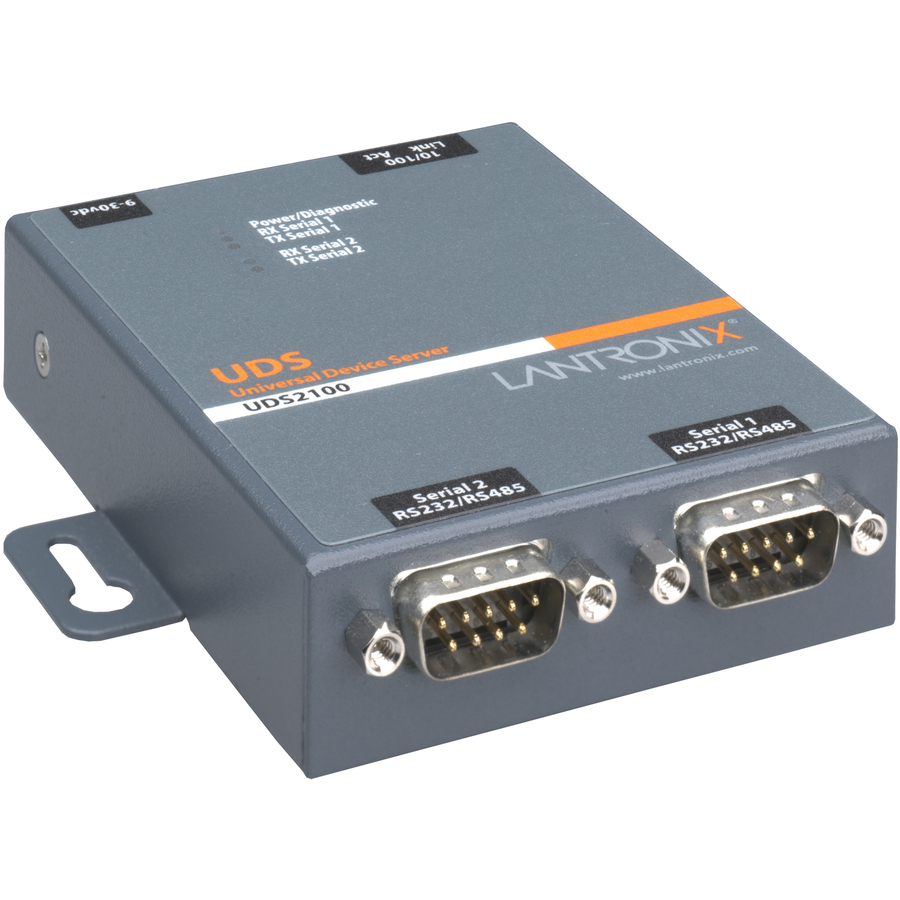 Lantronix 2 Port Serial (RS232/ RS422/ RS485) to IP Ethernet Device Server - US Domestic 110 VAC