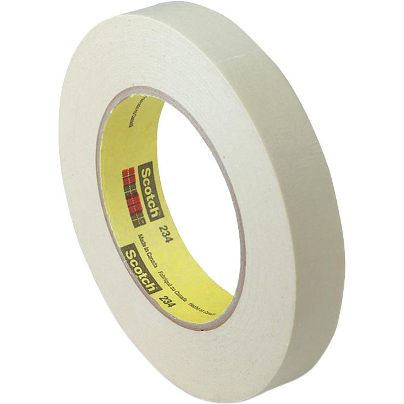 Scotch General-Purpose Masking Tape - 60 yd Length x 0.75" Width - 5.9 mil Thickness - 3" Core - Rubber Backing - For Multipurpose - 1 / Roll - Tan