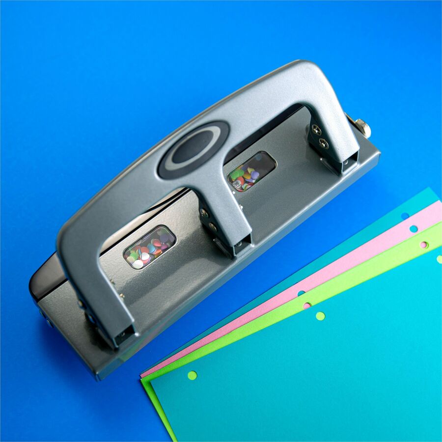 Officemate Standard 3-Hole Punch, 8 Sheet Capacity, Black