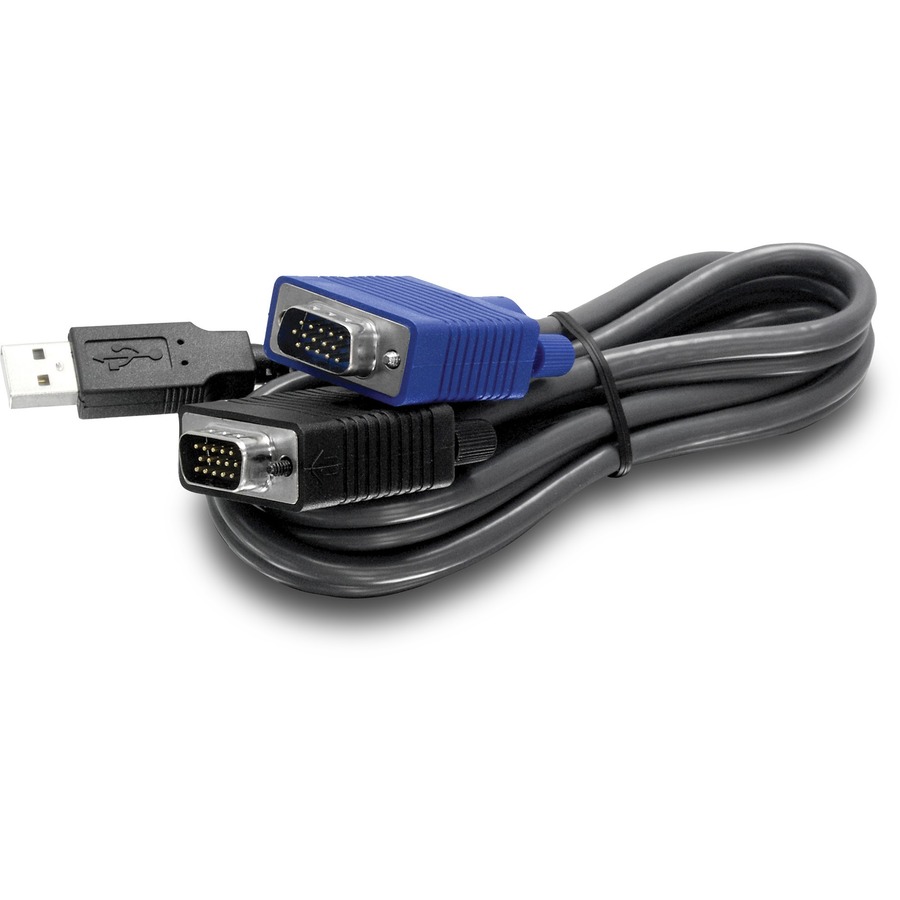 TRENDnet USB VGA KVM Cable,15 Feet, TK-CU15, Connect with TRENDnet KVM Switches, USB Keyboard/Mouse Cable and Monitor Cable
