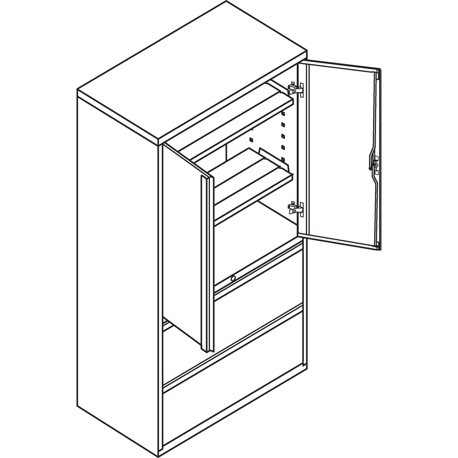 Hon 800 Series Wide Lateral File With Storage Cabinet 2 Drawer 36 X 19 3 X 67 3 X Shelf Ves 2 X Drawer S For File 2 X Side Open Door S