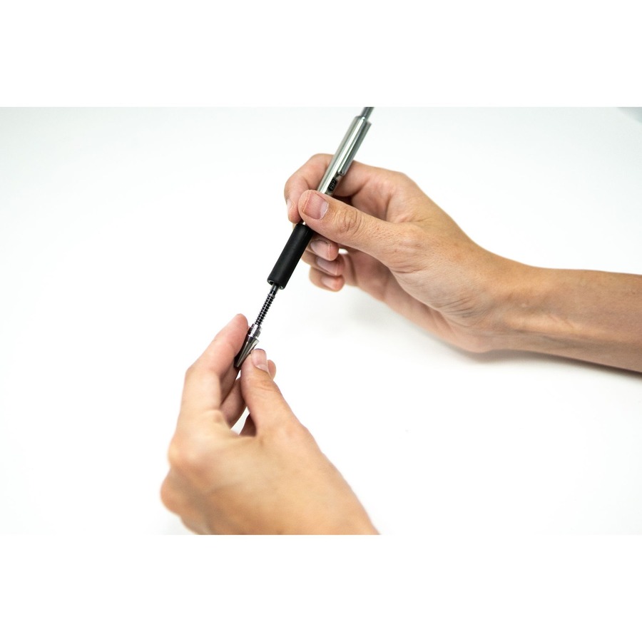 Zebra Pen F-402 Retractable Ballpoint Pen - Fine Point - 0.7 mm Pen Point Size - Refillable - Retractable - Blue - Stainless Steel Barrel - 1 / Each