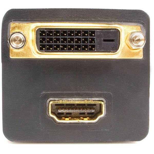 STARTECH DVI-D to DVI-D & HDMI Splitter Cable - M/F(Black) - 1 ft.