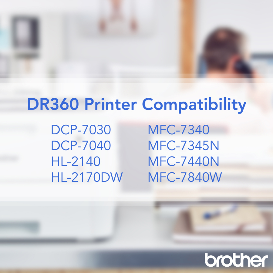 Brother DR360 Replacement Drum - Laser Print Technology - 12000 - 1 Each - Laser Printer Drums - BRTDR360