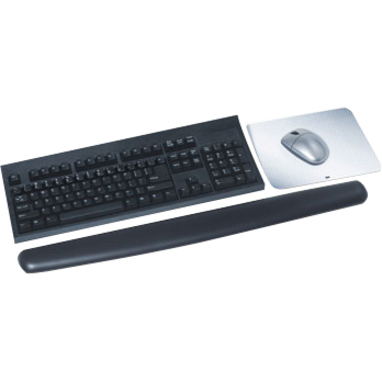 3M Gel Wrist Rest - 2.50" (63.50 mm) x 25" (635 mm) Dimension - Black - 1 Pack - Mouse & Keyboard Wrist Rests - MMMWR340LE