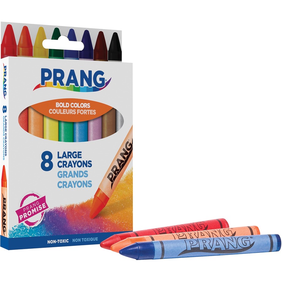 Prang Soy-Based Large Crayons - 8 Colours - Crayons - DIX00900