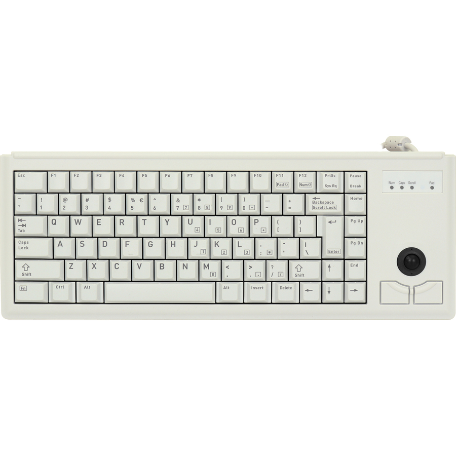 CHERRY ML 4420 Wired Keyboard - Compact,Pale Gray,Integrated Trackball