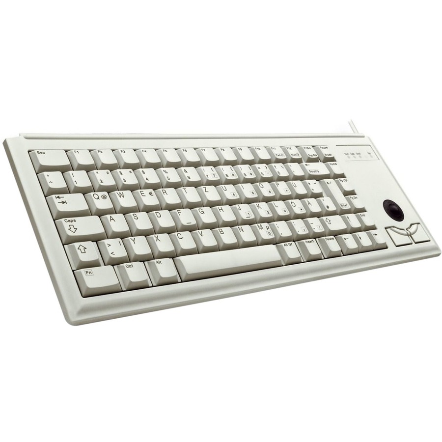 CHERRY ML 4420 Wired Keyboard - Compact,Pale Gray,PS/2, Integrated Trackball