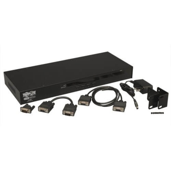 Tripp Lite by Eaton Rackmount KVM Switch 4-Port / USB / PS2 w/ On-Screen Display 1U