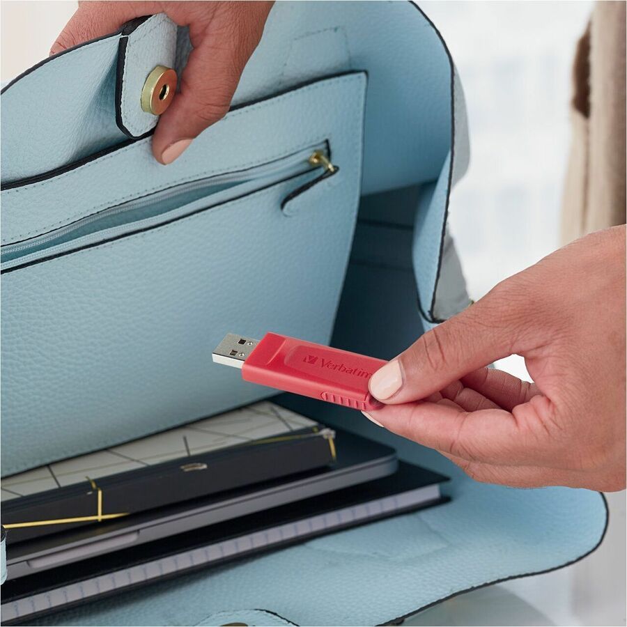 Verbatim 16GB Store 'n' Go USB Flash Drive - Red - 16 GB - USB 2.0 - Red - Lifetime Warranty - 1 Each