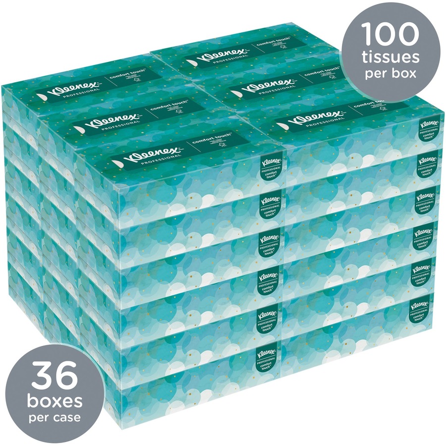 Genuine Joe Cube Box Facial Tissue - 2 Ply - White