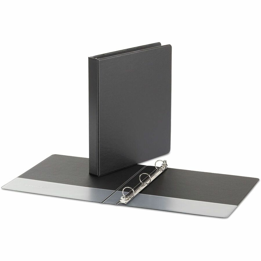 Universal Economy Non-View Round Ring Binder, 3 Rings, 1" Capacity, 11 x 8.5, Black - 1" Binder Capacity - 175 Sheet Capacity - 3 Ring(s) - Fastener(s): Ring - Pocket(s): 2, Inside Front & Back - Polypropylene - Black - Non-stick - 1 Each