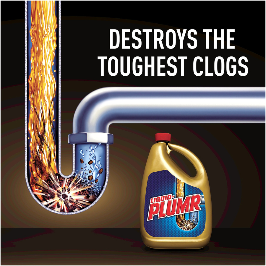 Liquid-Plumr Pro Gel Drain Cleaner - Liquid - 30.4 fl oz (1 quart) - 1 Each - Drain Cleaners - CLO01811