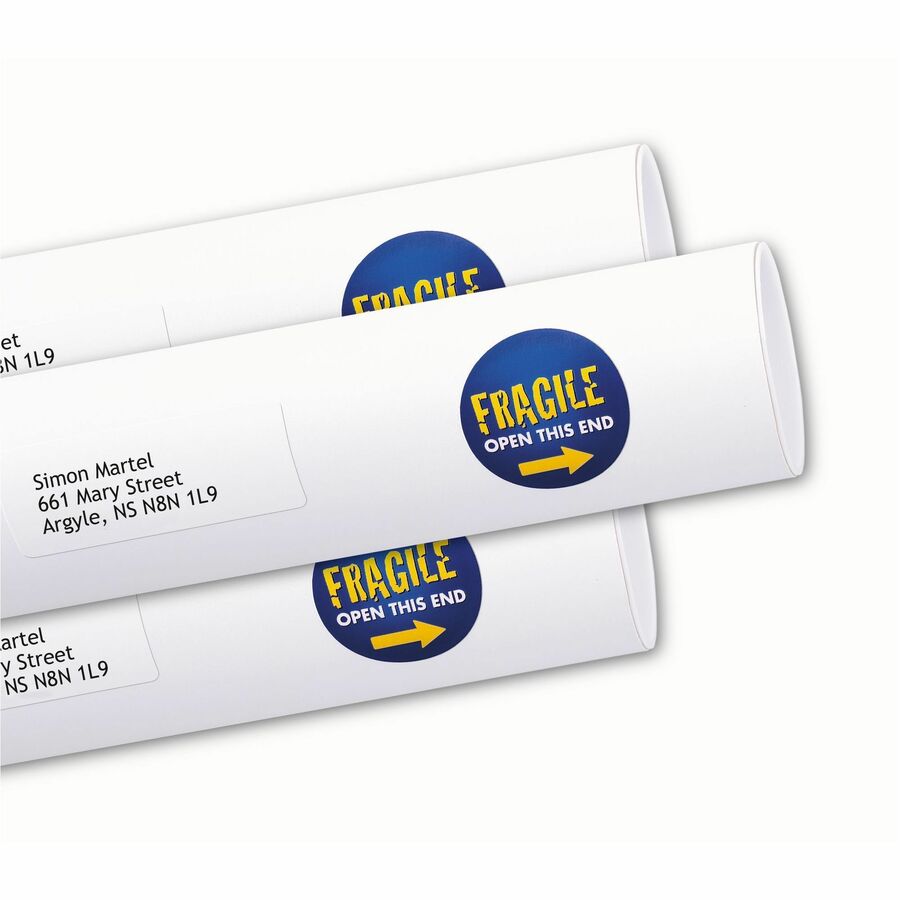 Avery® Print-to-the-Edge Round Labels, Sure Feed(R), 400 1-1/2" , Labels (8293) - 1 1/2" Diameter - Permanent Adhesive - Round - Inkjet - White - Paper - 20 / Sheet - 20 Total Sheets - 400 Total Label(s) - 400 / Pack = AVE08293