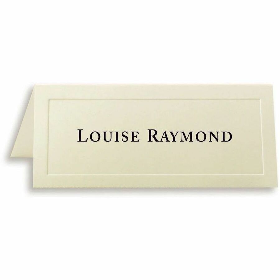 St. James&reg; Overtures Traditional Embossed Place Cards, Ivory, Pack of 60, 71414