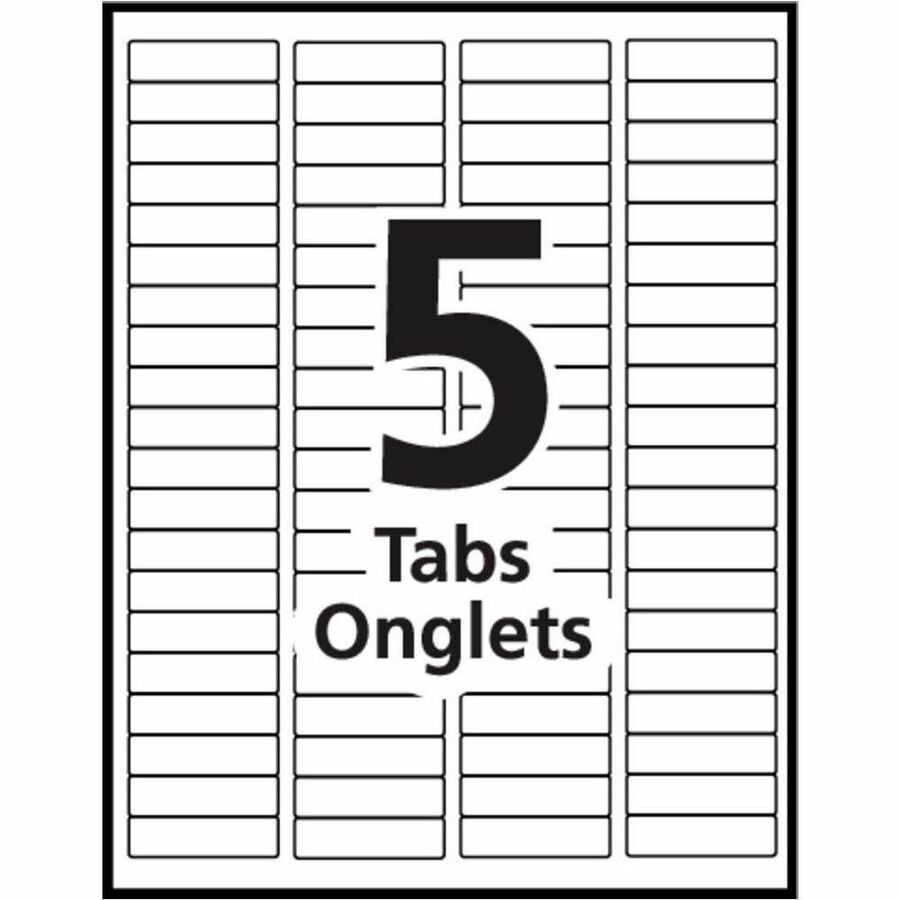 Pochettes protectrices intercalaires avec &eacute;tiquettes transparentes à imprimer et appliquer avec Index Maker&reg;, 5 onglets