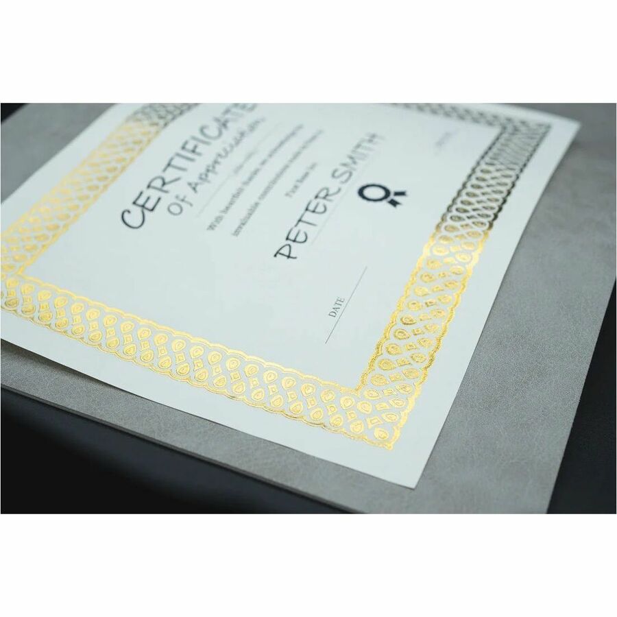 St. James&reg; Classic Gold Foil/Linen Certificate