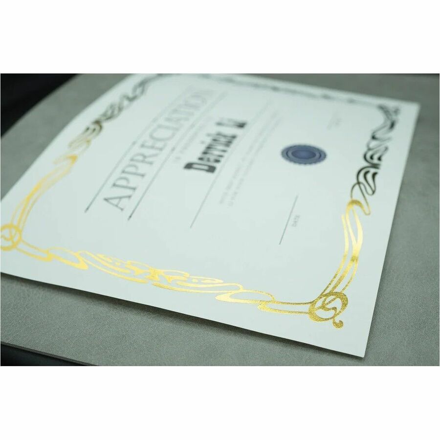 St. James&reg; Deco Gold Foil/Linen Certificate