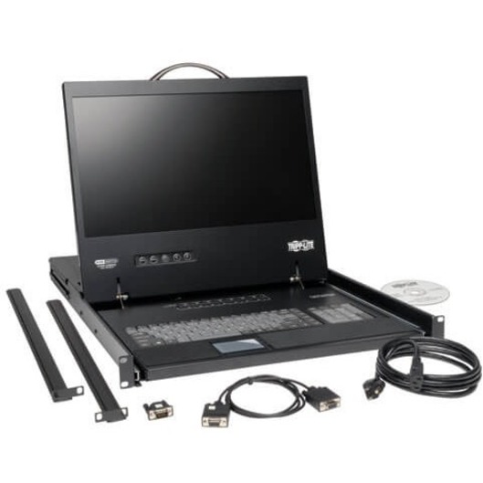Tripp Lite by Eaton NetController 16-Port 1U Rack-Mount Console KVM Switch with 19-in. LCD