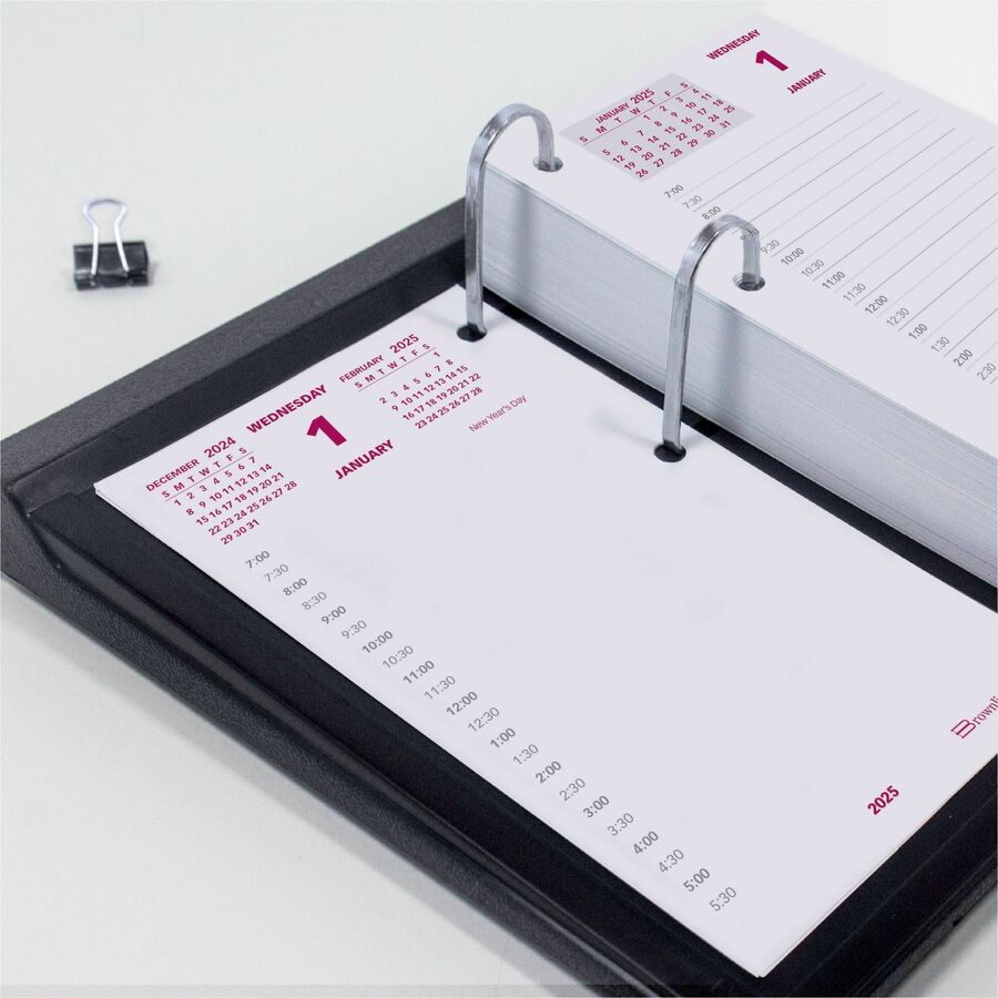 Brownline®/Blueline® Jumbo Calendar Pad Refills - Daily - 1 Year - January 2024 till December 2024 - Desk Calendar Refills - BLIC2R