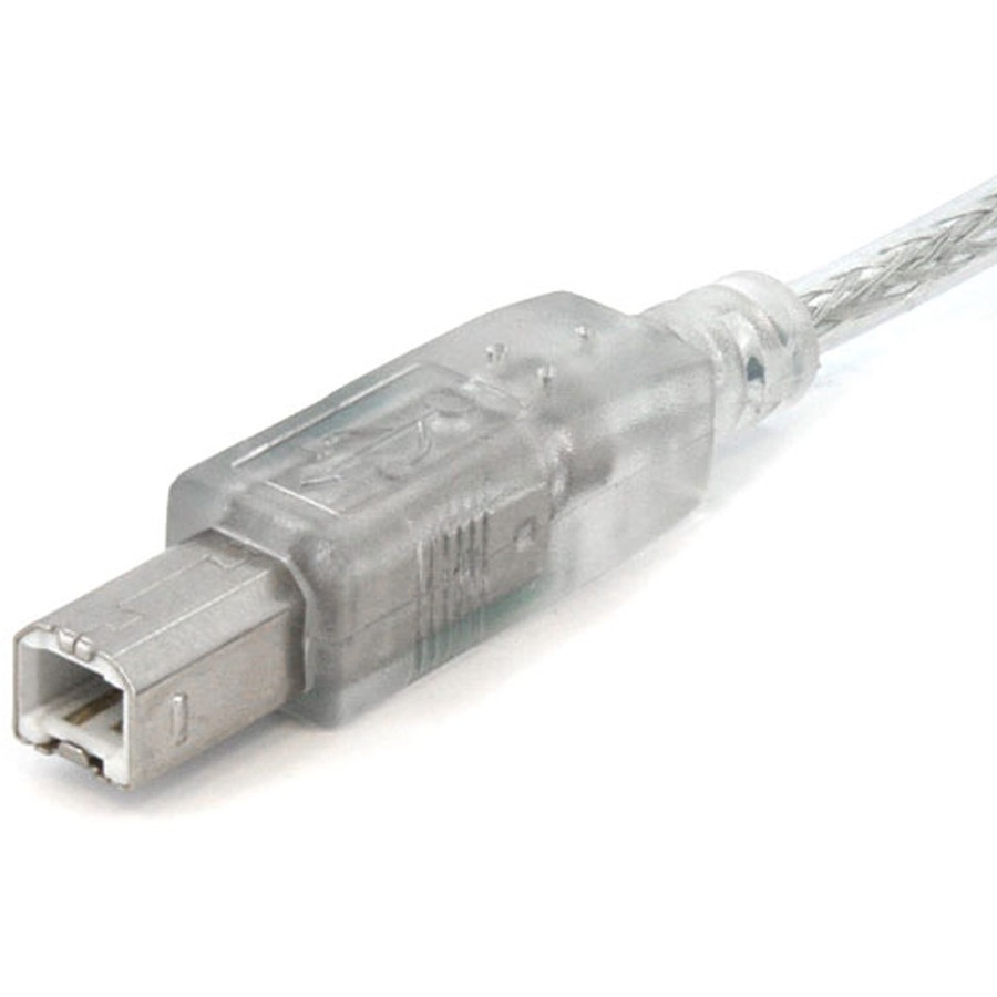 StarTech.com Transparent USB 2.0 cable - 4 pin USB Type A (M) - 4 pin USB Type B (M) - 10 ft