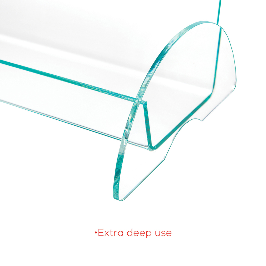 Deflecto Euro-Style DocuHolder - 8" Height x 4.5" Width x 3.8" Depth - Durable, Lightweight - Clear - Glass, Plastic - 1 Each = DEF775383