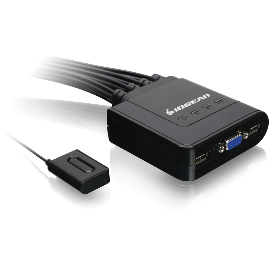IOGEAR USB KVM Switch - 4 x 1 - 4 x HD-15 Video, 4 x Type A USB - Desktop