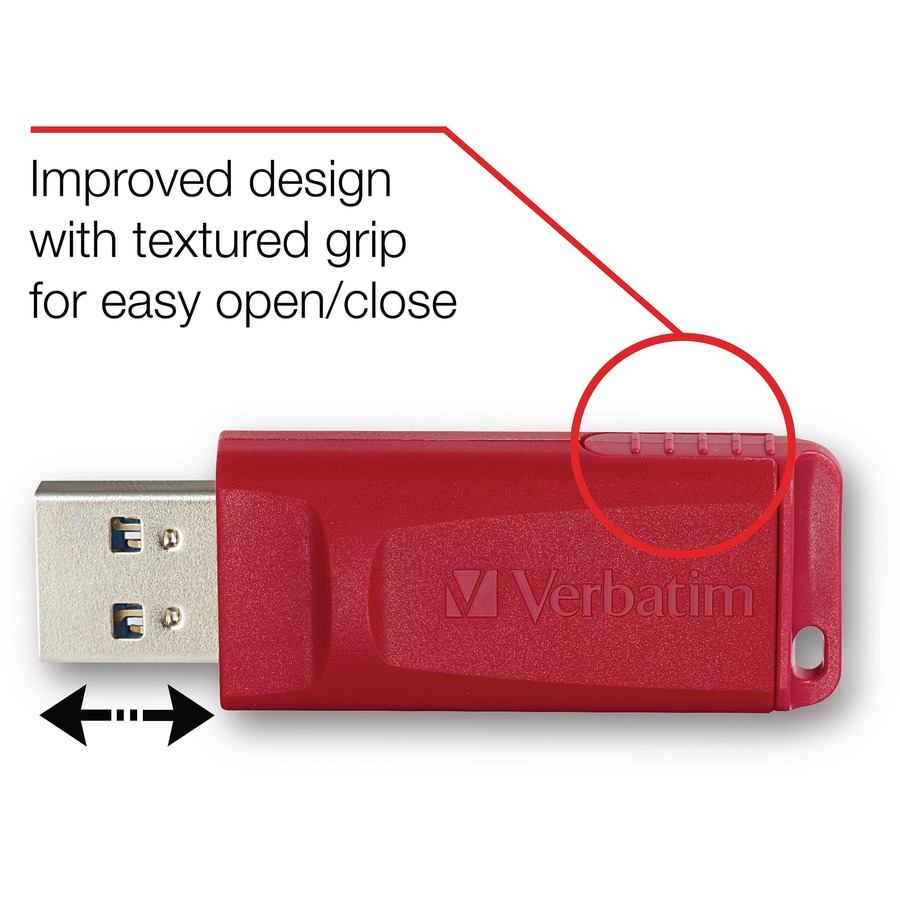 64GB Store 'n' Go&reg; USB Flash Drive - Red - 64GB - Red