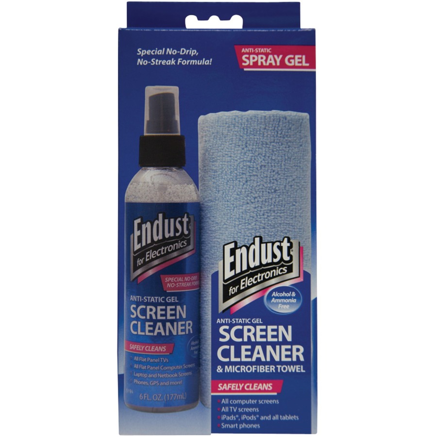 Alcohol/Ammonia-Free Screen Cleaning Gel with Reusable Microfiber