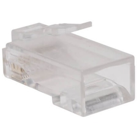 Tripp Lite by Eaton Cat6 RJ45 Modular Connector Plug with Load Bar Solid/Stranded Conductor Round Cat6 Wire 100-pack