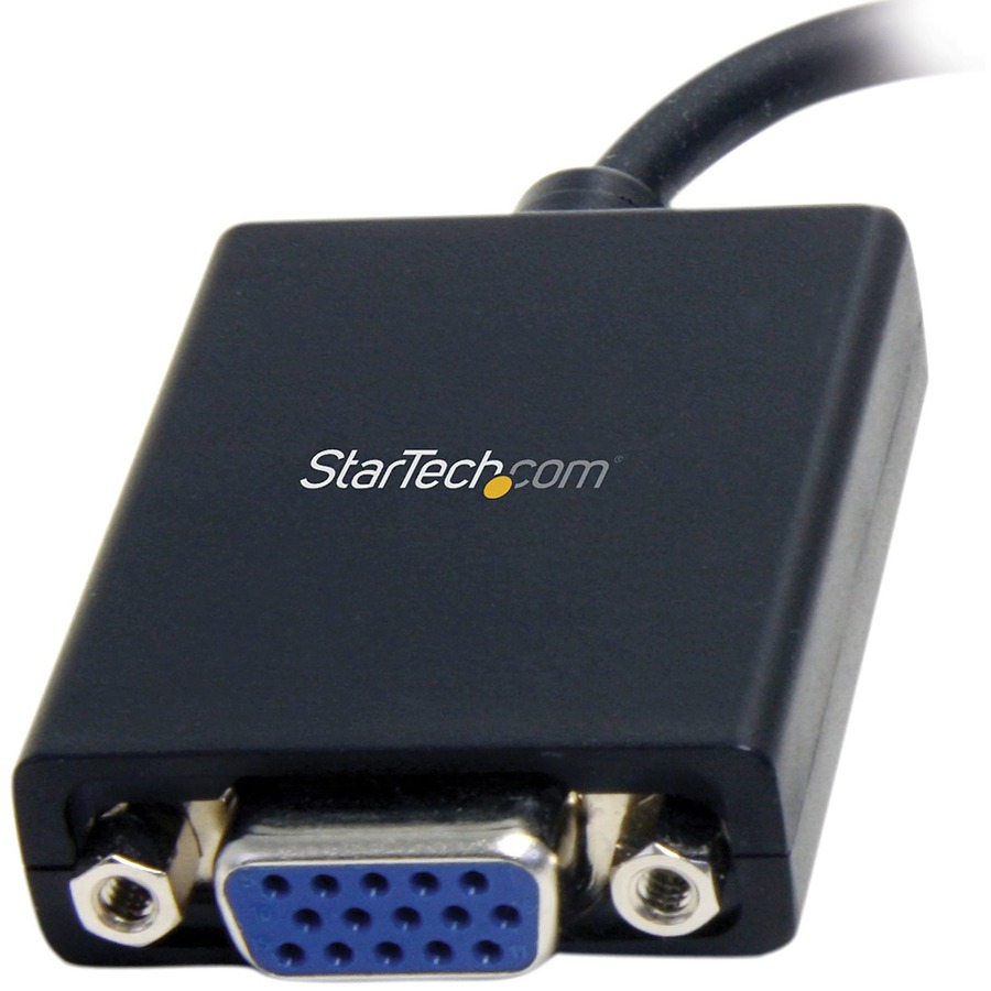StarTech.com Mini DisplayPort to VGA Adapter - Black - 1080p - Thunderbolt to VGA Monitor Adapter - Mini DP to VGA Converter - Connect your VGA monitor to a Mini DisplayPort equipped computer - mini displayport to vga - mini displayport adapter - vga adap - AV Cables - STCMDP2VGA