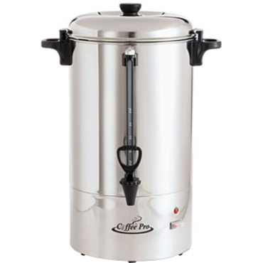 Coffee Pro Stainless Steel Commercial Percolating Urn - 80 Cup(s) - Multi-serve - Stainless Steel - Stainless Steel Body