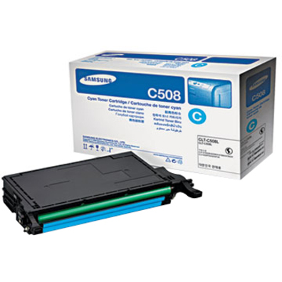 Samsung CLT-C508L Original Toner Cartridge - Laser - 4000 Pages - Cyan - 1 Each - Laser Toner Cartridges - SASCLTC508LSE