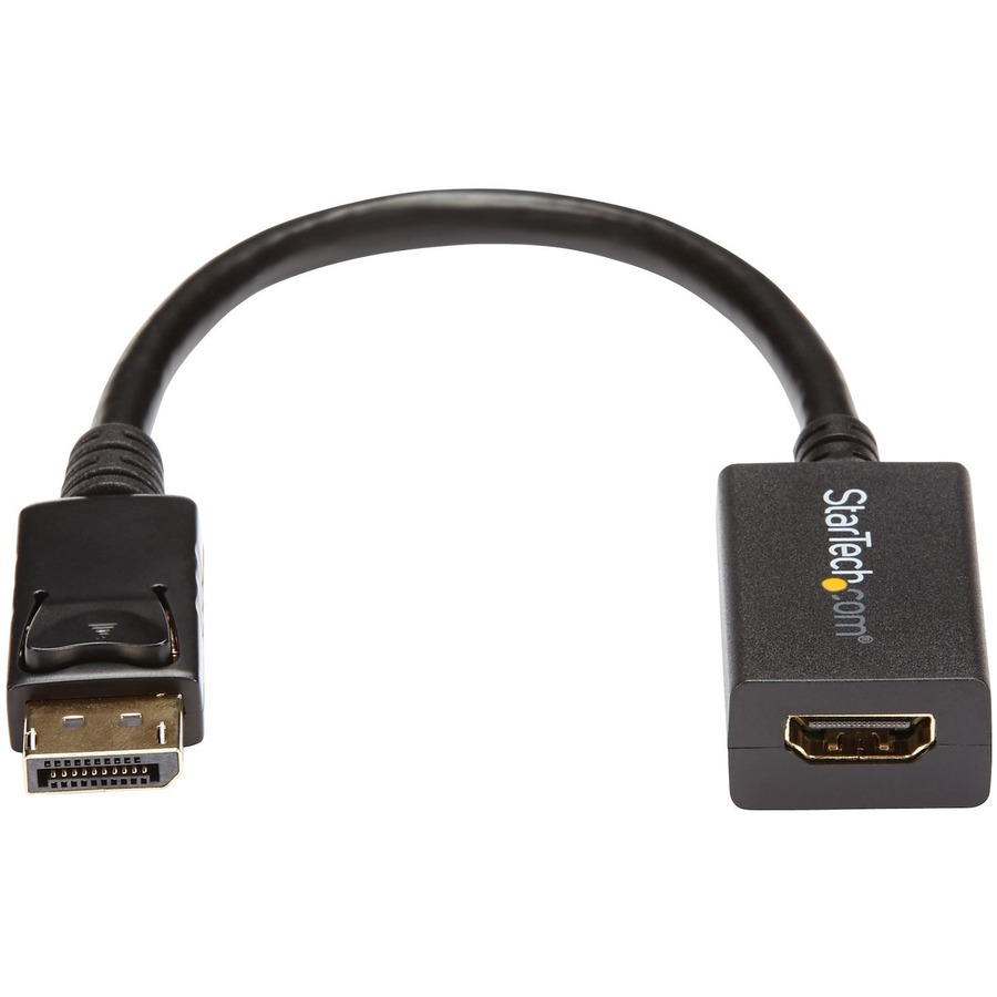 StarTech.com DisplayPort to HDMI Adapter, 1080p DP to HDMI Video Converter, DP to HDMI Monitor/TV Dongle, Passive, Latching DP Connector - Passive DisplayPort to HDMI adapter - 1080p/7.1 Audio/HDCP 1.4/DP 1.2 - Connects DP source to an HDMI display/monito = STCDP2HDMI2
